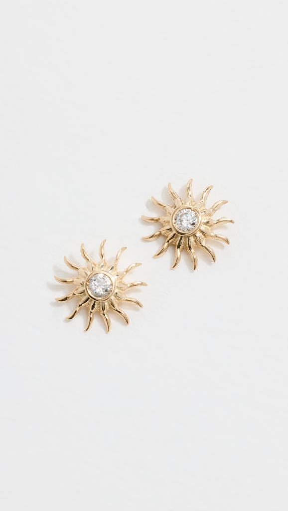 Marlo Laz 14k Sun Studs