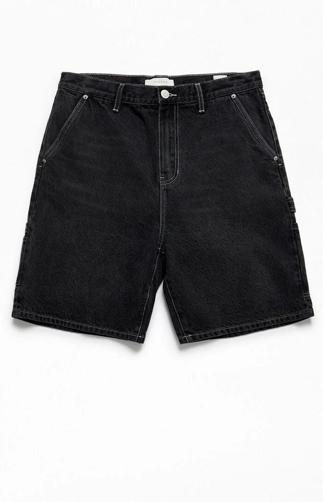 PacSun Black Baggy Denim Carpenter Shorts 1