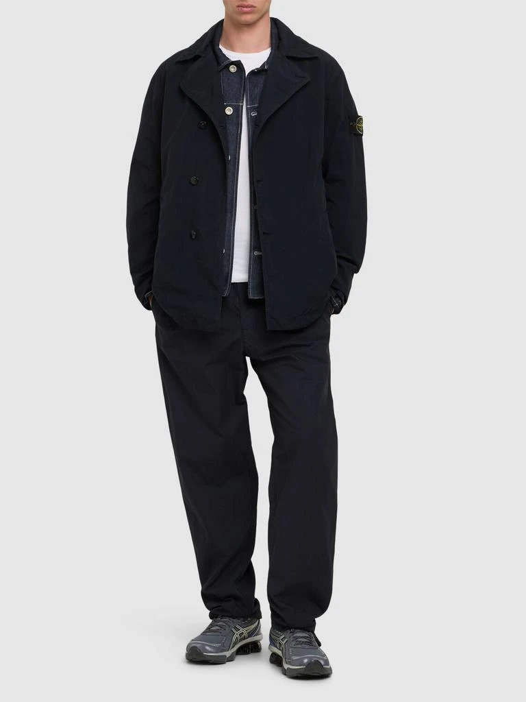 Stone Island Double Breasted Peacoat 1