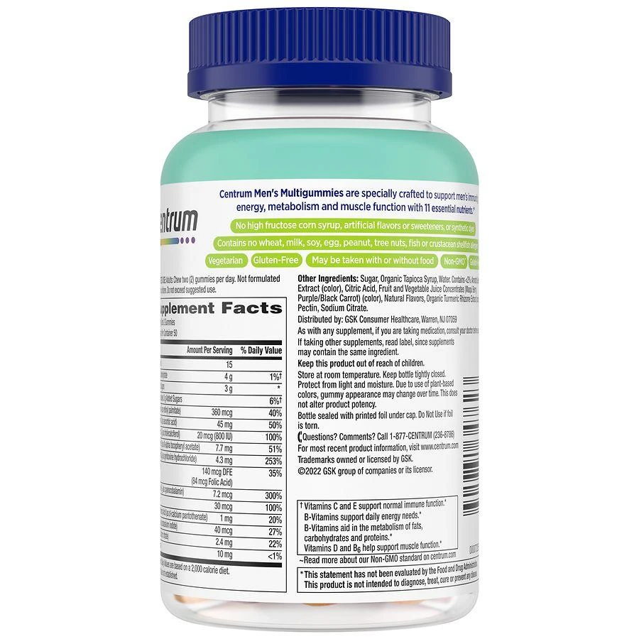 Centrum Men Multivitamin & Multimineral Gummies Tropical Fruit 2