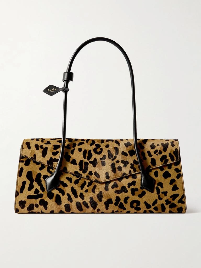 Alaïa Le Teckel Flap 皮革边饰豹纹小牛毛迷你单肩包 1