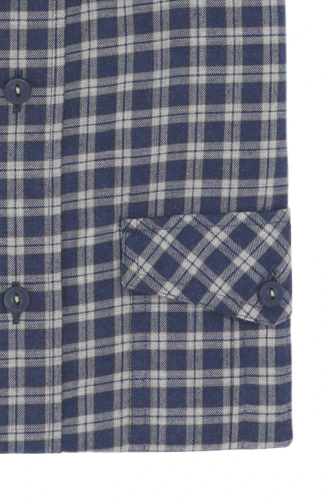 Lorenzo Uomo Trim Fit Flannel Check Cotton Dress Shirt 8