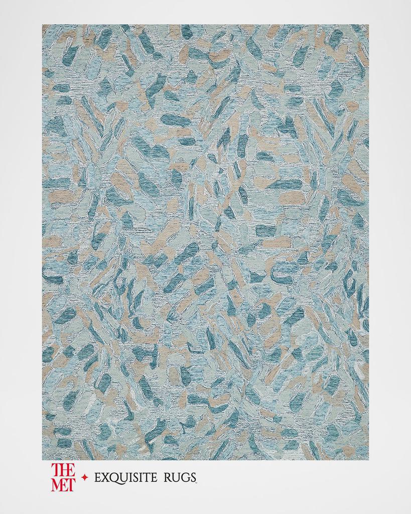 Exquisite Rugs Botanica Hand-Tufted Turquoise Rug, 9' x 12'