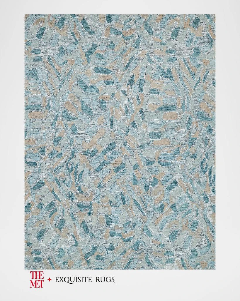 Exquisite Rugs Botanica Hand-Tufted Turquoise Rug, 9' x 12' 1