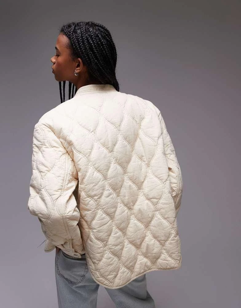& Other Stories & Other Stories quilted jacket in beige 4