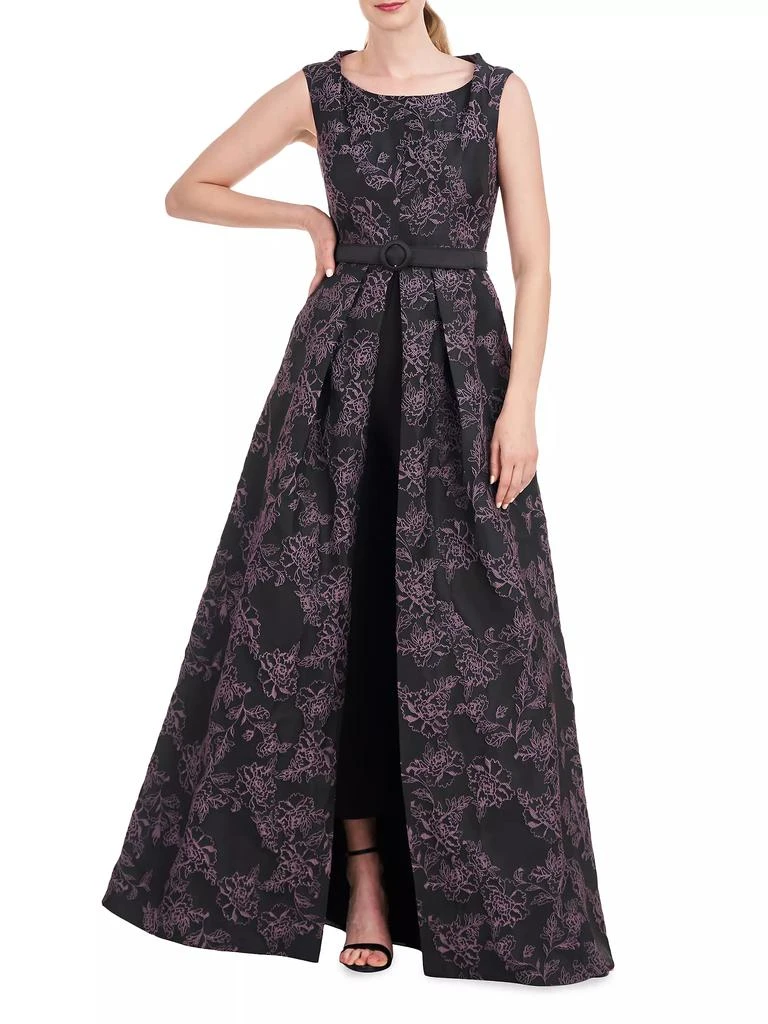 Kay Unger Everlee Floral Walk-Thru Jumpsuit 2