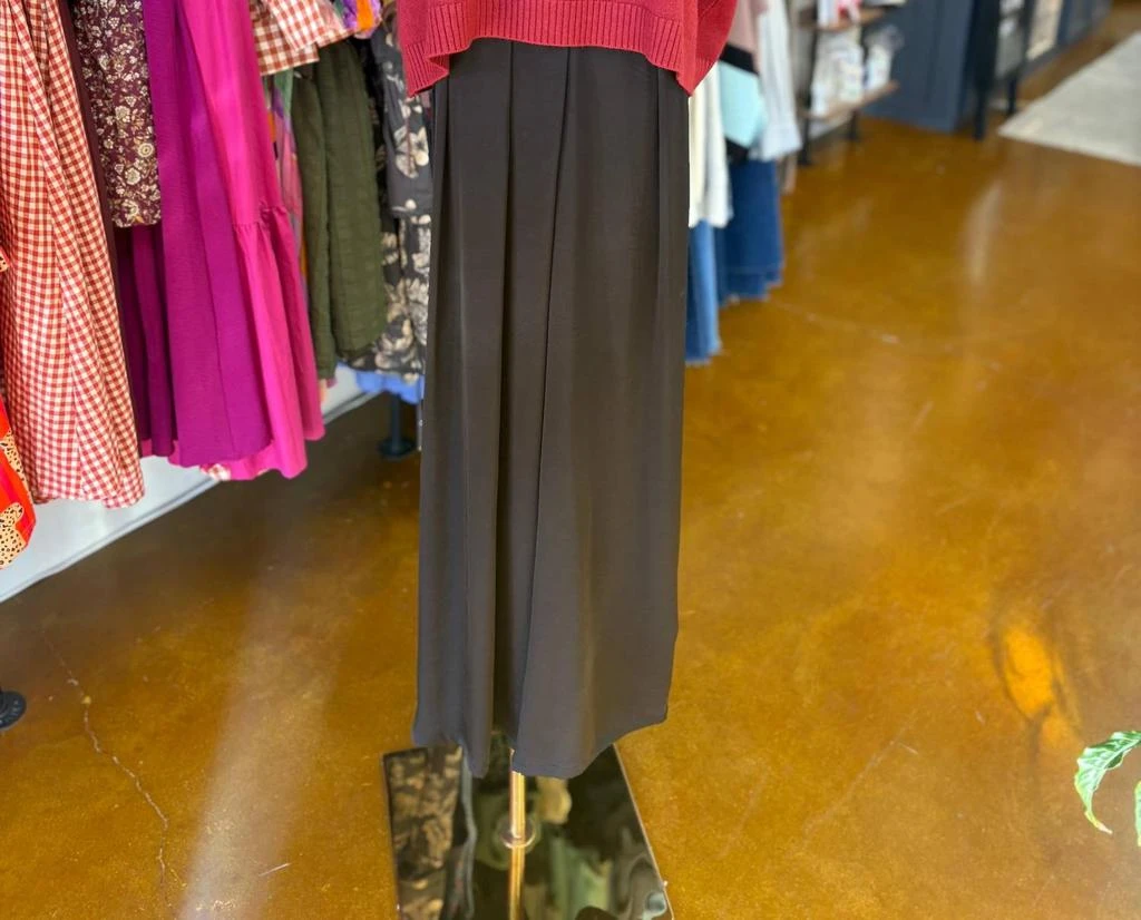 KLd. Signature Kld. Signature - Women
s Washed Satin Asymmetrical Pleated Pants