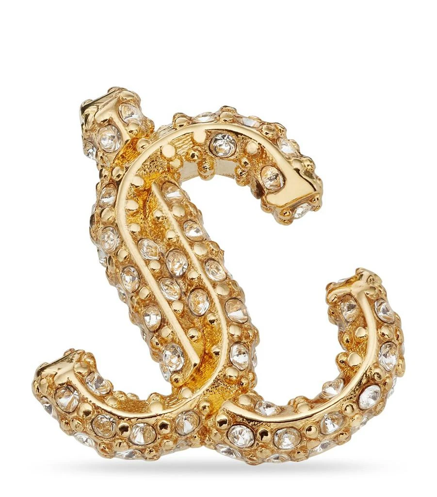 Jimmy Choo Crystal-Embellished JC Stud Earrings 2