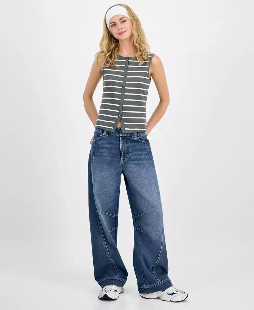 Madden Girl Juniors' Faux Button-Front Tank 2