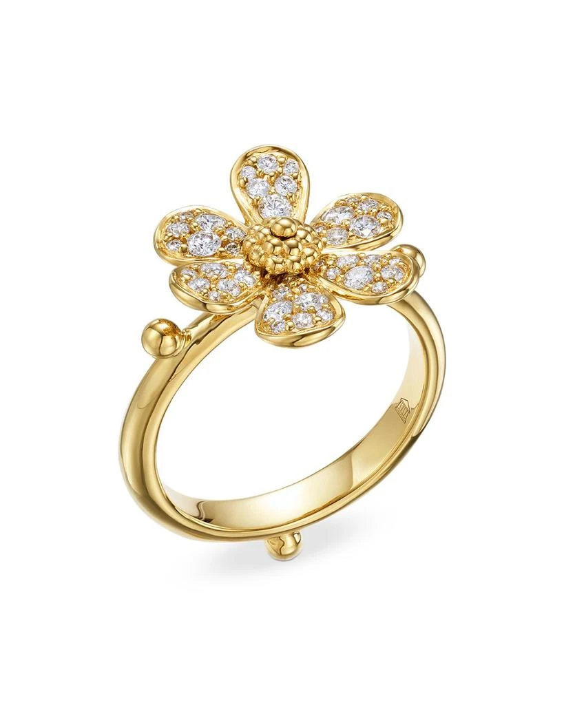 Temple St. Clair 18K Yellow Gold Diamond Snow Flower Ring 1