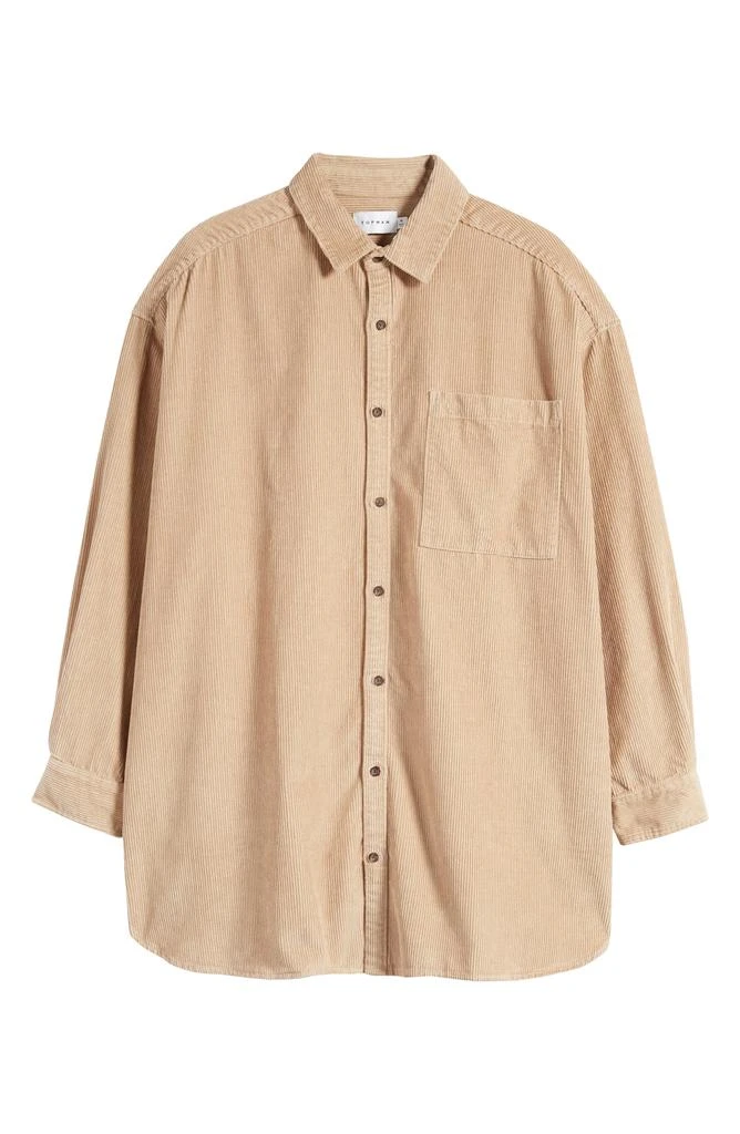 Topman Oversize Corduroy Button-Up Shirt 6