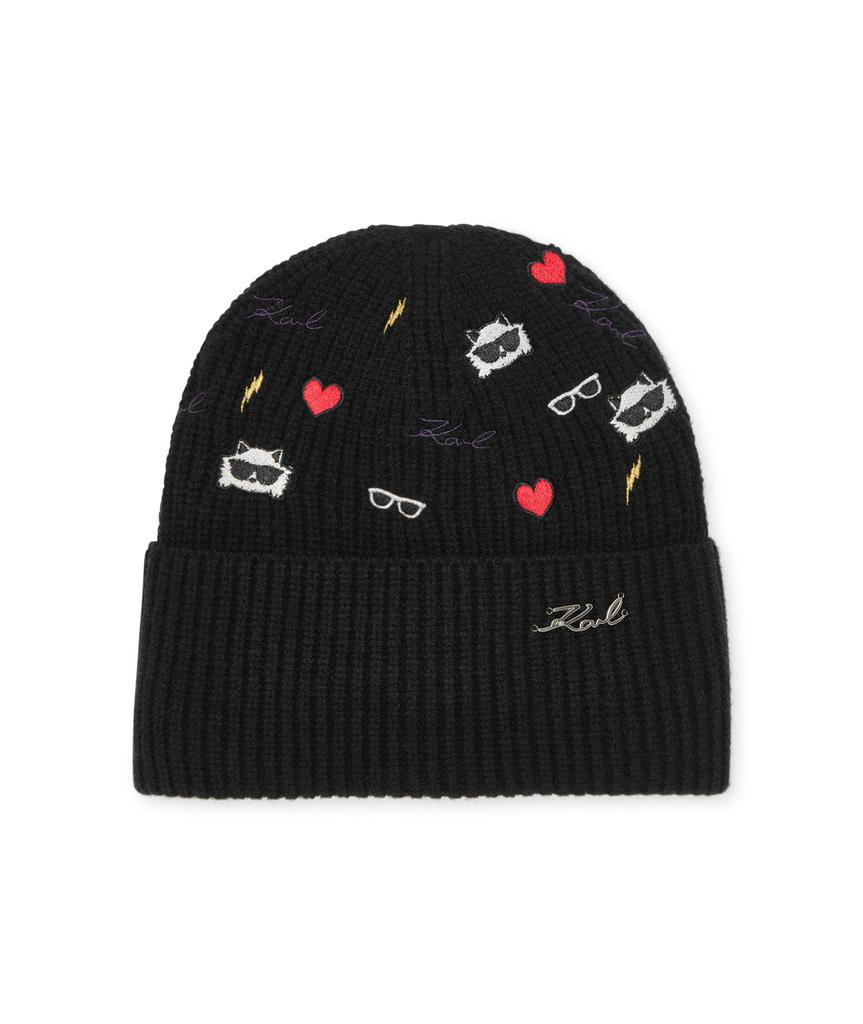 Karl Lagerfeld Paris CATE PINS EMBROIDERY BEANIE