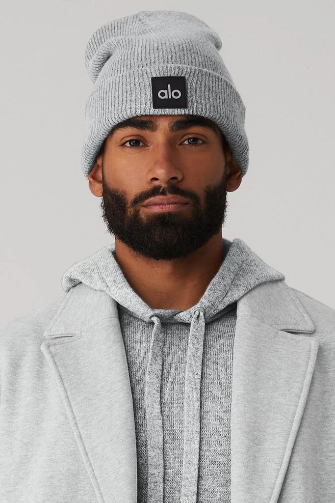 Alo Everyday Beanie - Athletic Heather Grey - Hats - Free  display picture 3