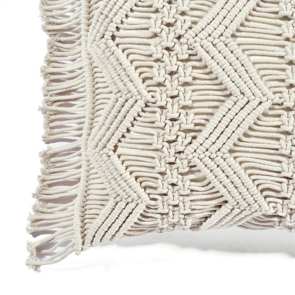Lush Decor Studio Chevron Macrame Decorative Pillow Cover 4