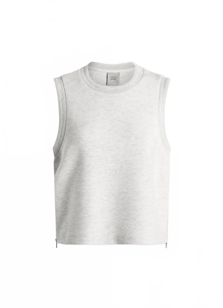 Varley Shea Crop Tank In Ivory Marl 4