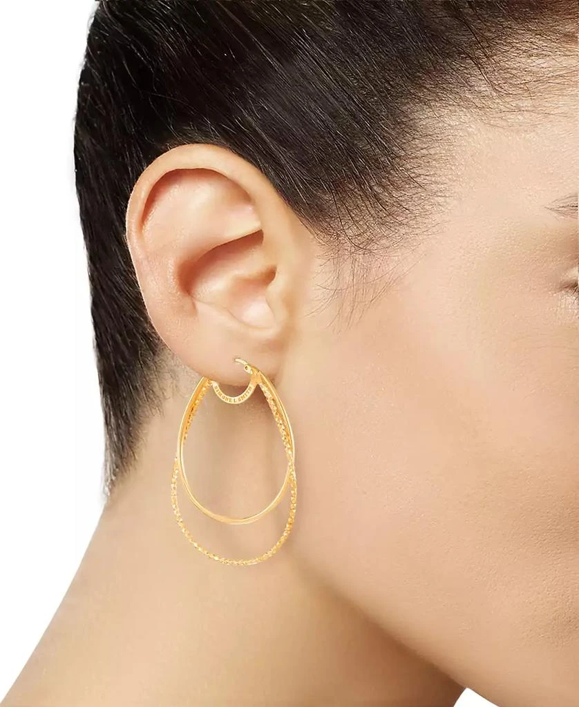 Simone I. Smith Double Polished Hoop Earrings in 18k Yellow Gold Over Sterling Silver 2