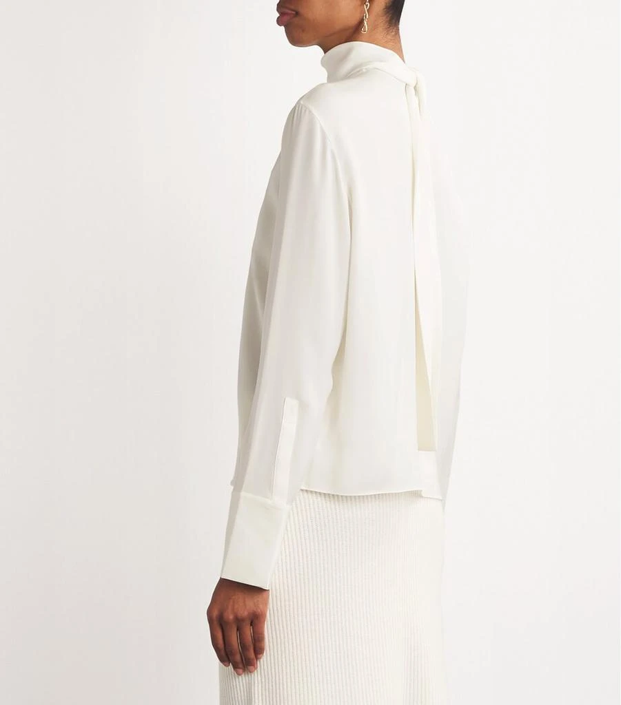 Theory Silk Georgette Tie-Neck Blouse 2
