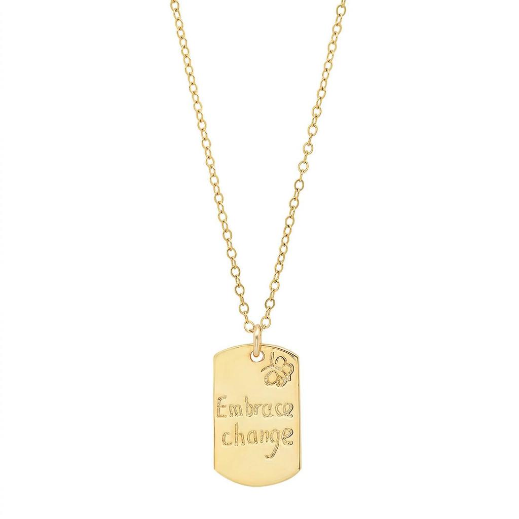 Jessica Elliot Jessica Elliot - Women
s Vermeil "Resolutions we can all keep" Dogtags Max Necklace