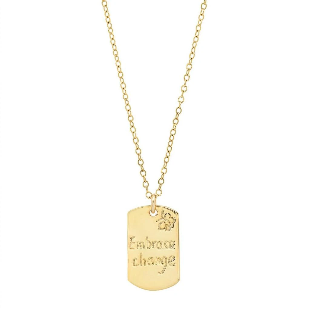 Jessica Elliot Jessica Elliot - Women
s Vermeil "Resolutions we can all keep" Dogtags Max Necklace 1