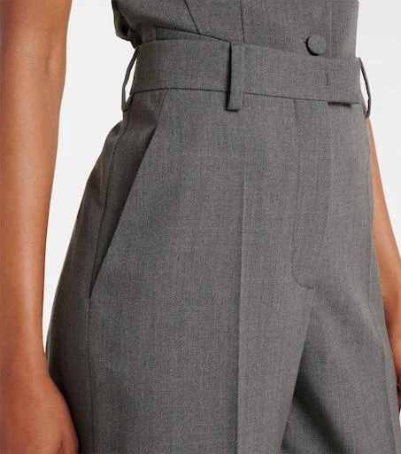 Valentino High-rise wool straight pants 4