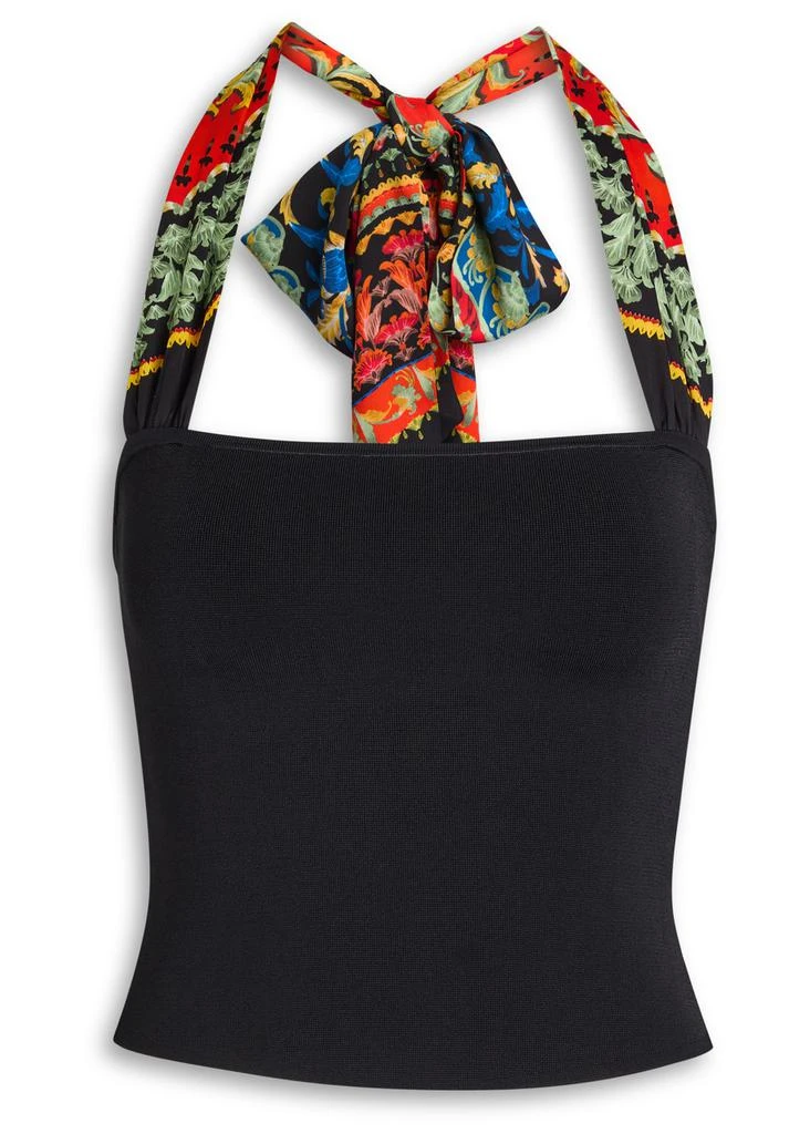 Alice + Olivia Lee halterneck woven top 1