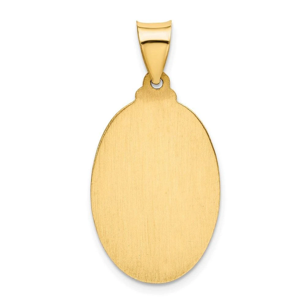 Diamond2Deal 14k Yellow Gold Polished and Satin St. Christopher Medal Hollow Pendant 4