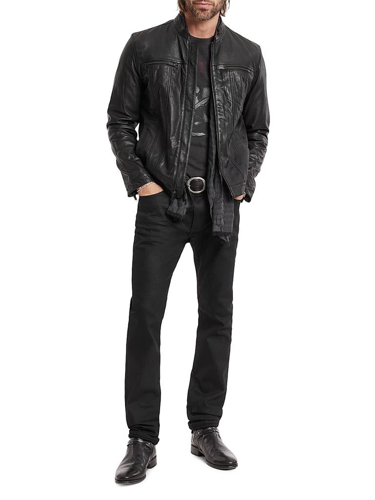 John Varvatos Zip-Front Leather Jacket 2