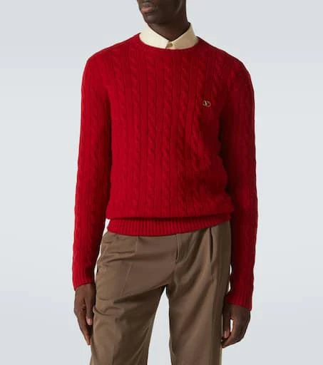 Valentino VLogo cable-knit cashmere sweater 3