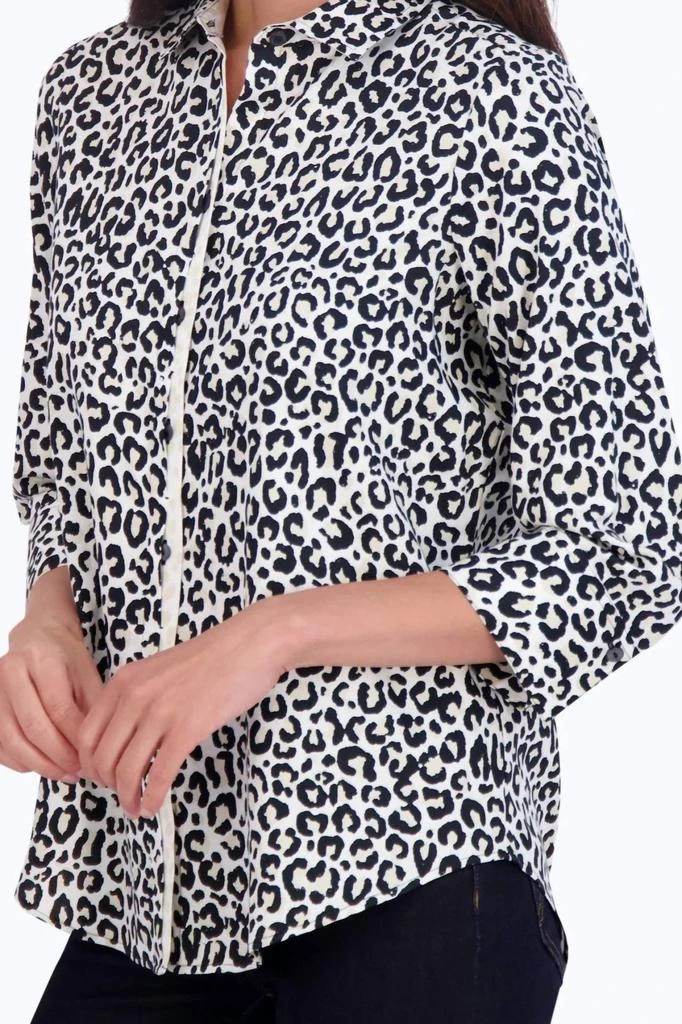 FOXCROFT Foxcroft - Charlie 3/4 Sleeve Leopard Blouse 4