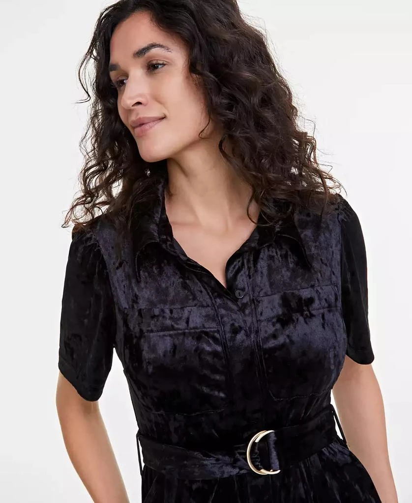 On 34th Women's Velvet Short-Sleeve Jumpsuit, Created for Macy's 3