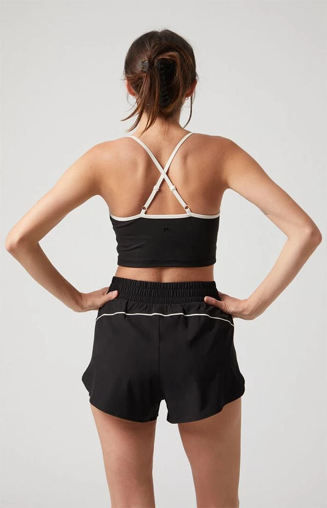 PAC 1980 PAC WHISPER Active Black Charlie X-Back V-Neck Sports Bra 5