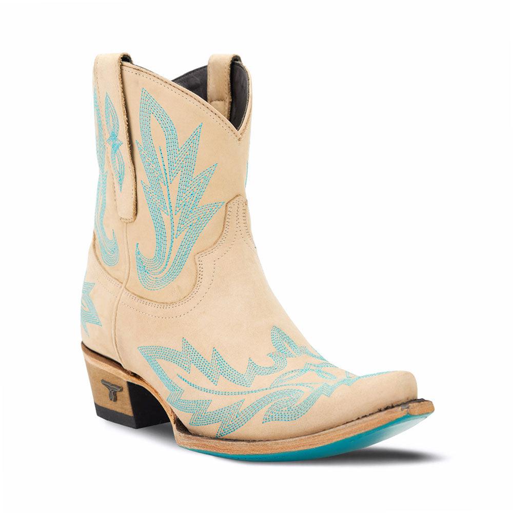 LANE Lexington Embroidered Snip Toe Cowboy Booties