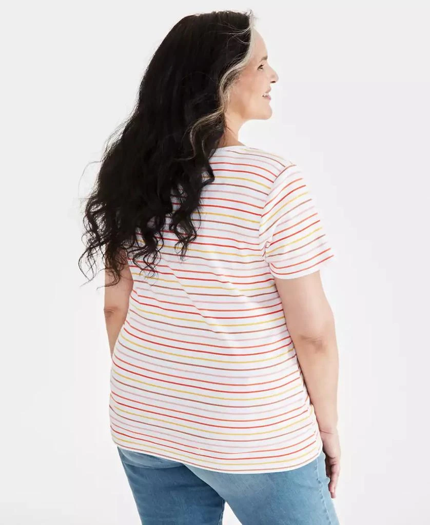 Style & Co Plus Size Printed Short-Sleeve Henley Top, Created for Macy's 2