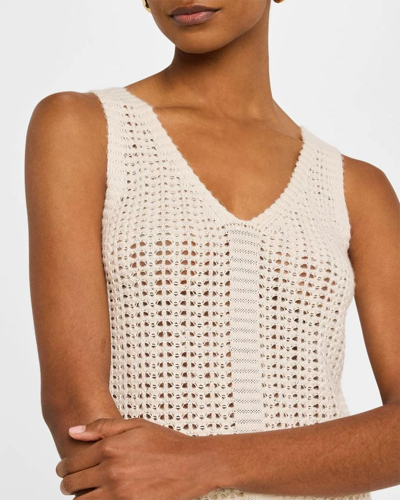 TSE Cashmere Sequin Open-Knit Tank 5