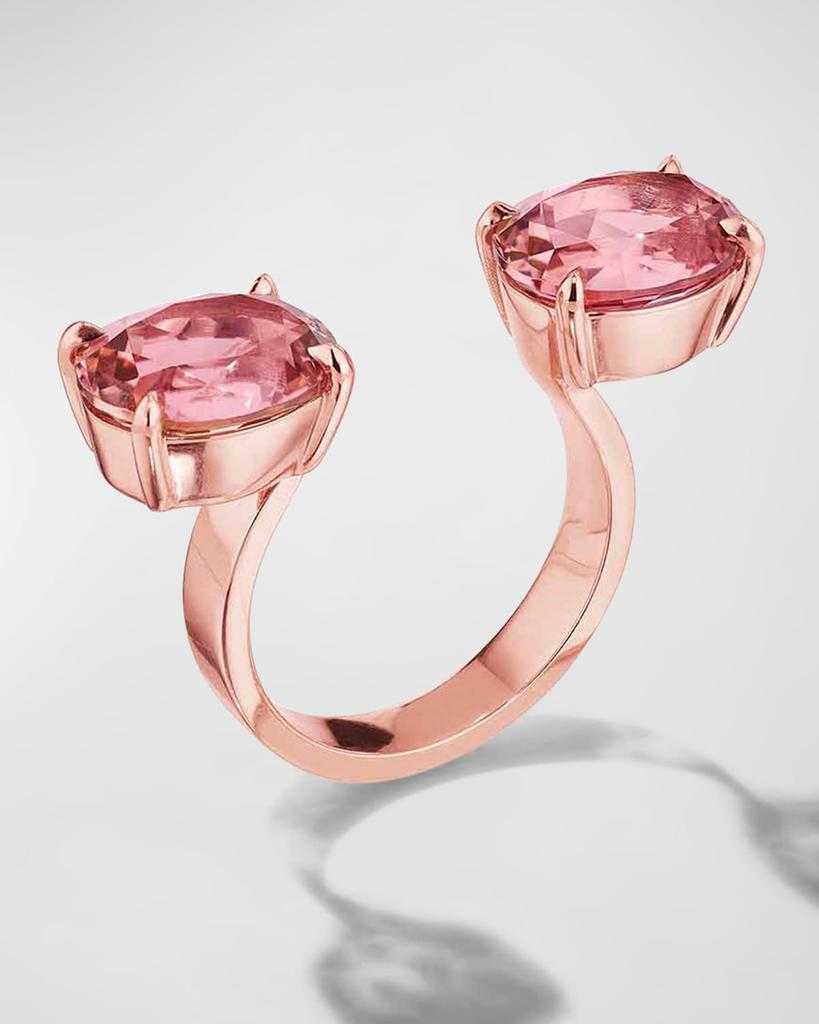 Mimi So 18K Rose Gold Oval Pink Tourmaline Classic Ring