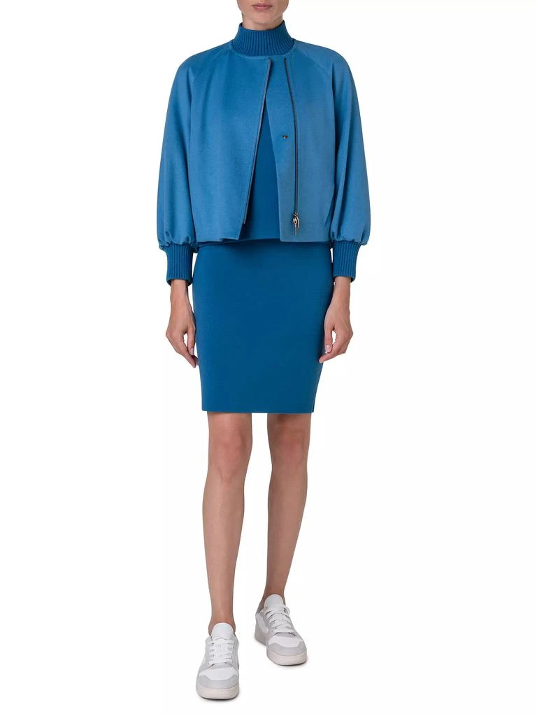 Akris Wool-Blend Crop Bomber Jacket 2