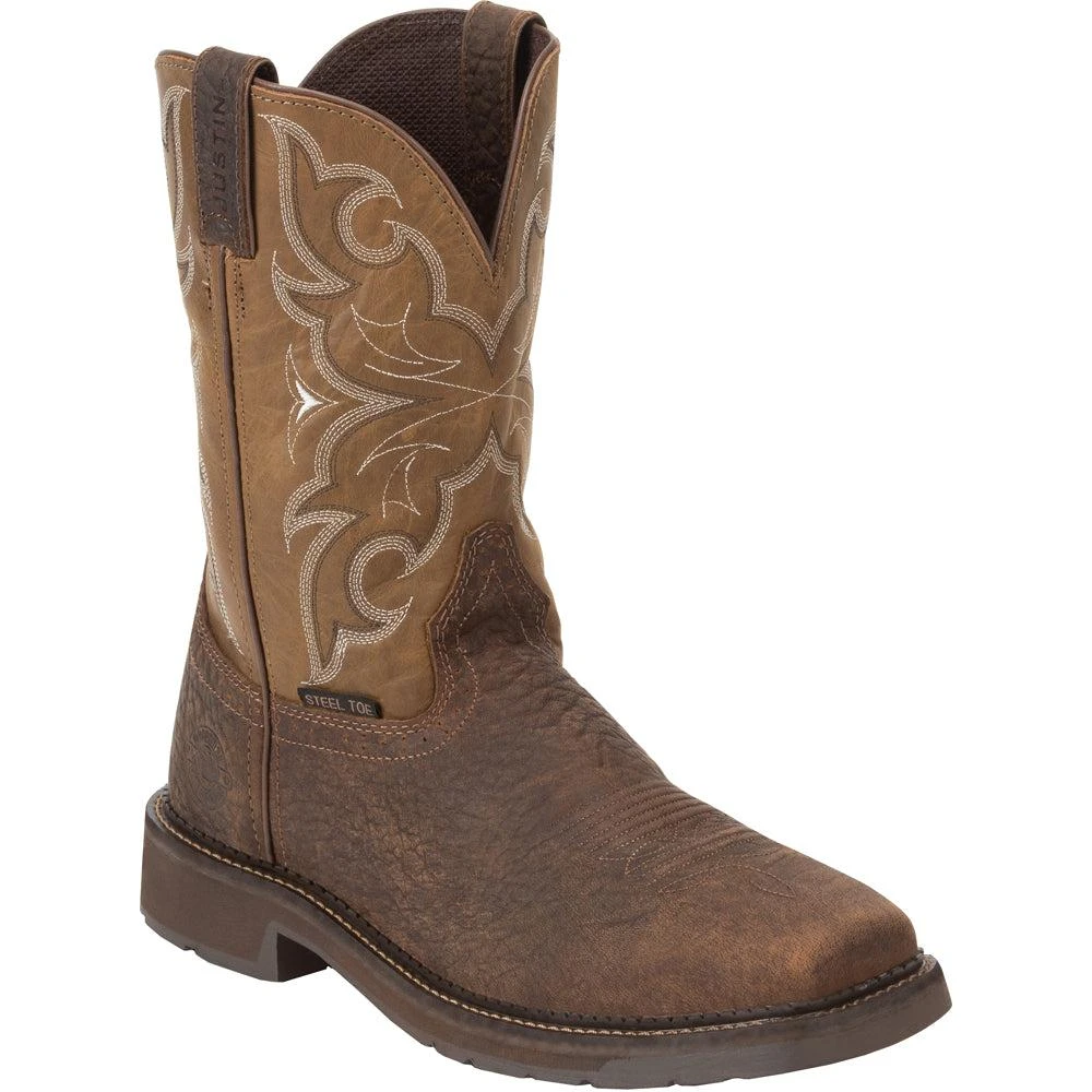 Justin Original Workboots Amarillo Cactus 11 inch Electrical Steel Toe Work Boots 2