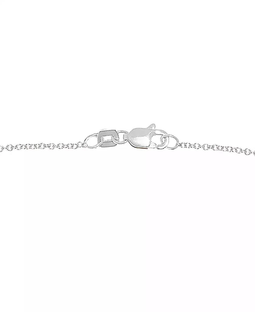 Effy EFFY® Cultured Freshwater Pearl (7mm) & Diamond (1/20 ct. t.w.) 18" Pendant Necklace in Sterling Silver 2