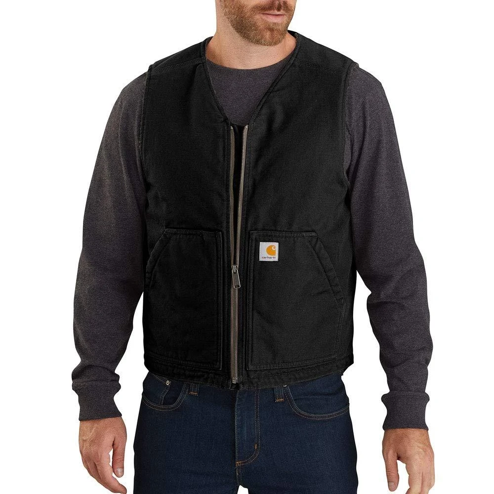 Carhartt Carhartt Men
s 104394 Washed Duck Vest - Sherpa Lined
