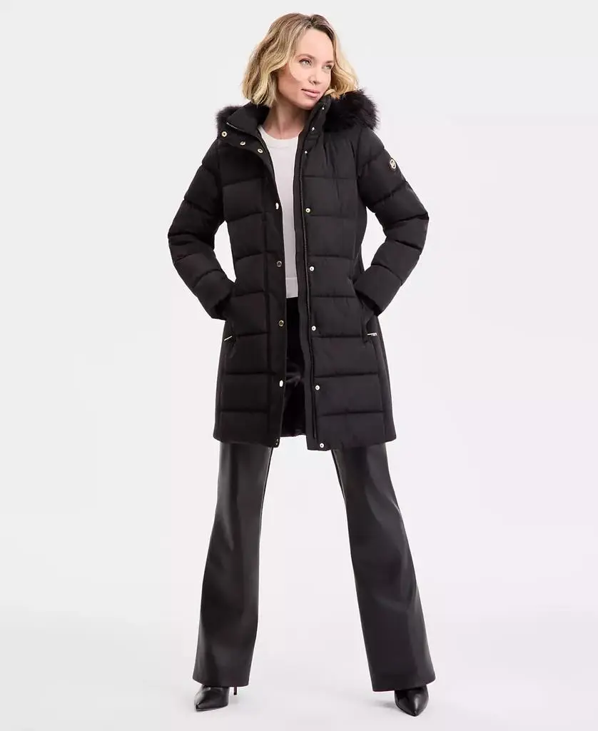 Michael Kors Michael Kors Women's Faux-Fur-Trim Hooded Puffer Coat, Exclusively at Macy's