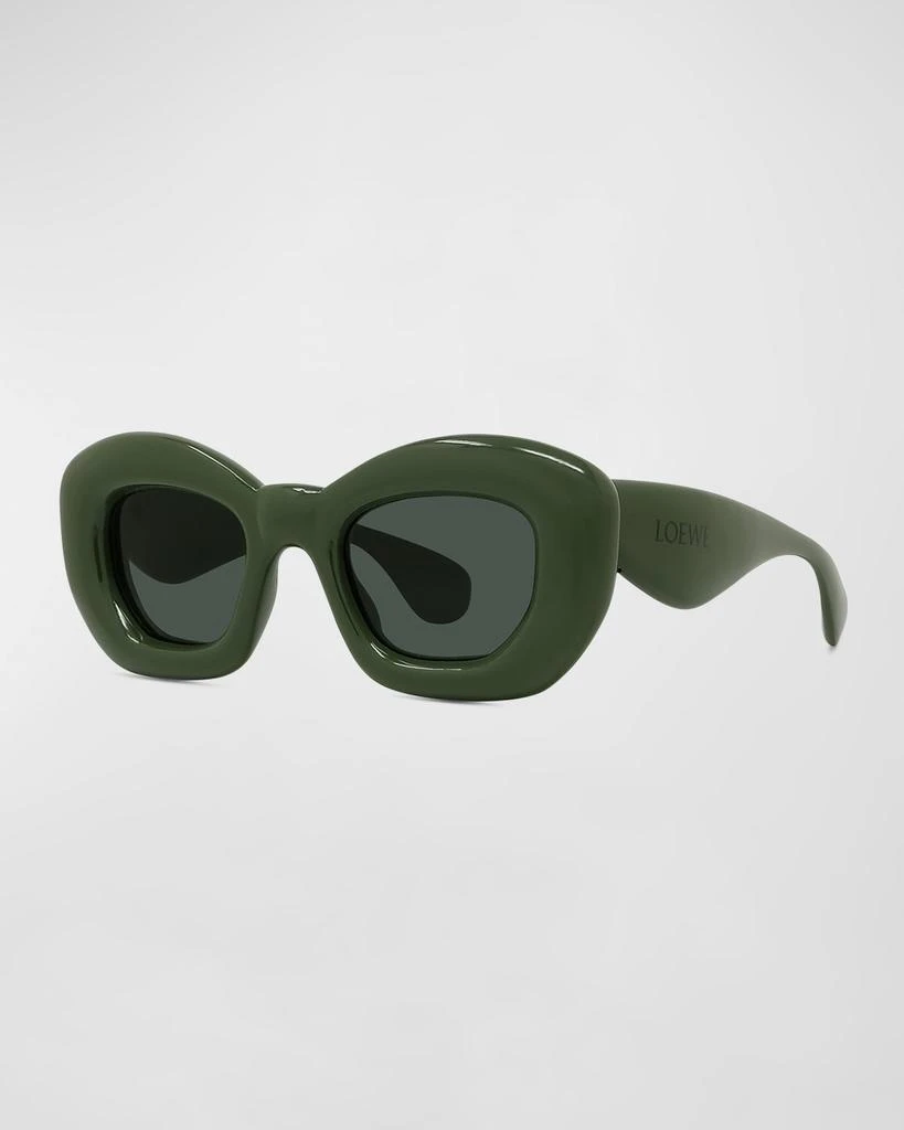 Loewe Inflated Green Acetate Butterfly Sunglasses 1