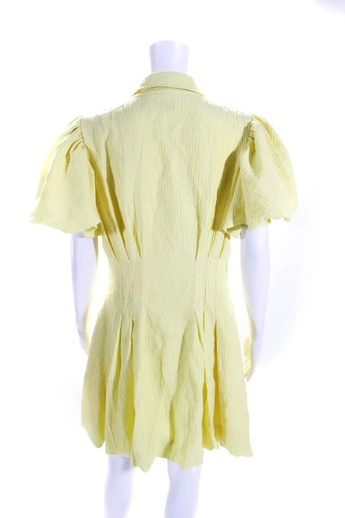 Jonathan Simkhai Jonathan Simkhai Womens Puffy Sleeves Full Zipper Dress Yellow 3