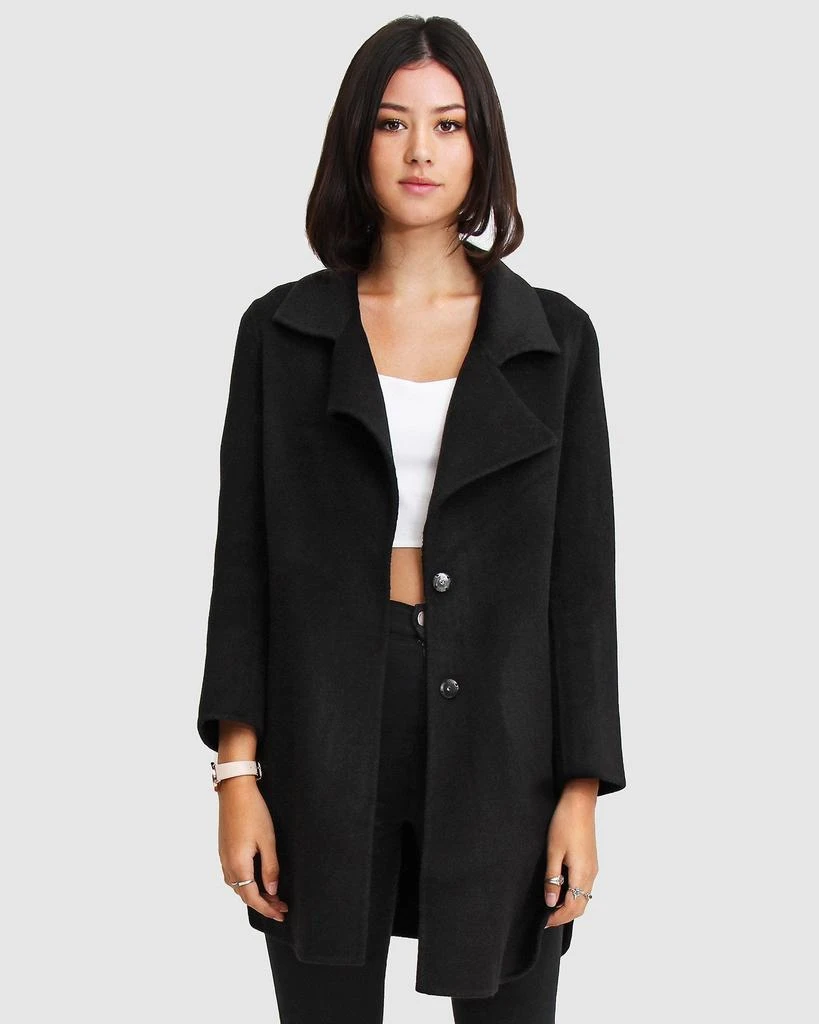Belle & Bloom Ex-Boyfriend  Wool Blend Oversized Jacket - Black 1
