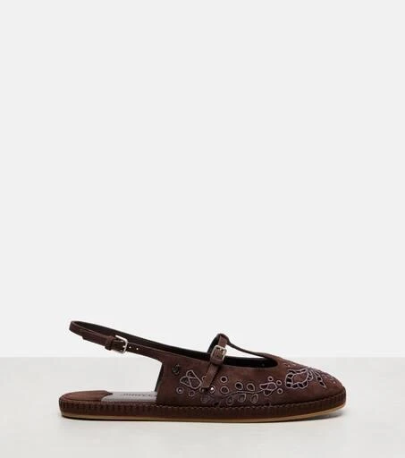 Jimmy Choo Amiee embroidered suede espadrilles 4