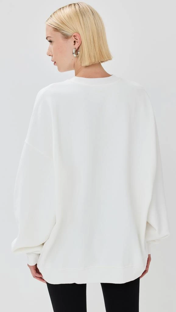 ANINE BING Miles Sweatshirt Letterman Off White 3