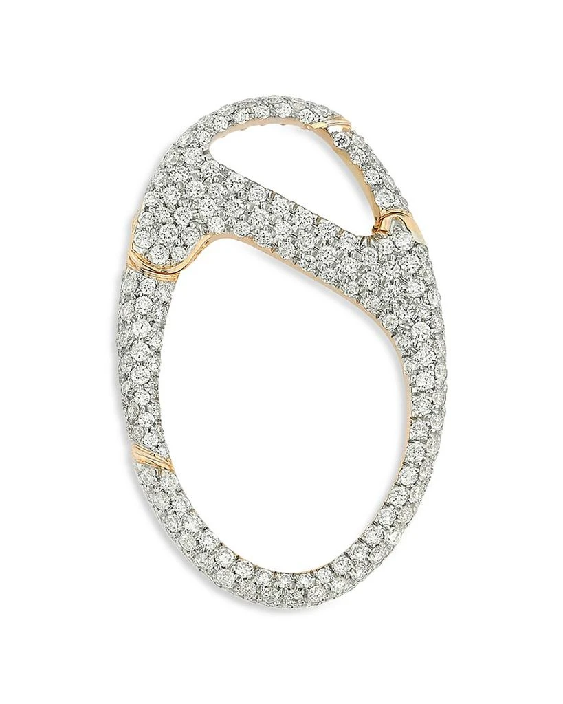Walters Faith 18K Rose Gold Diamond Pavé Charm Holder Pendant 1
