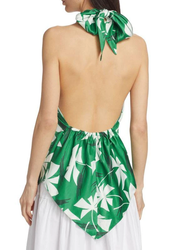 Staud Tropea Print Satin Top 2