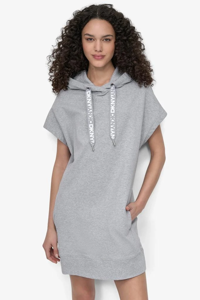 DKNY TWO TONE LOGO DRAWCORD SNEAKER DRESS 6