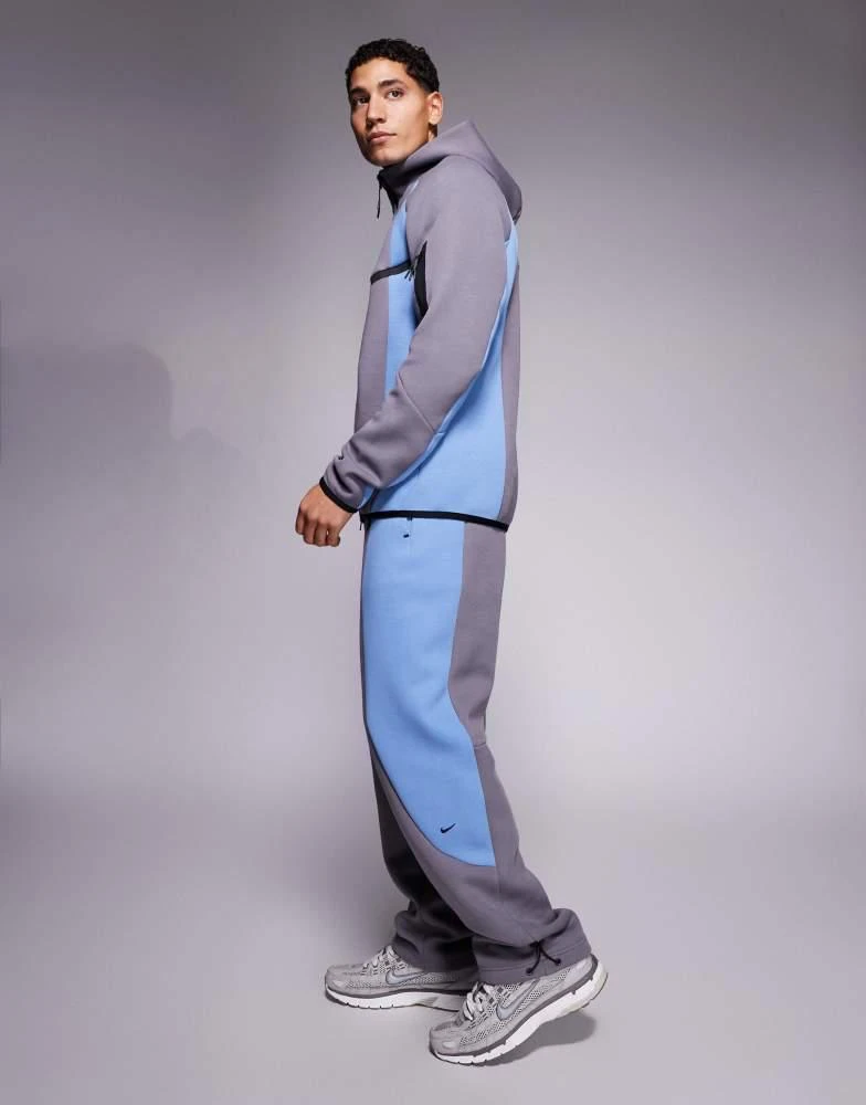 NIKE Nike Tech Fleece Pro open hem joggers in grey and navy 3