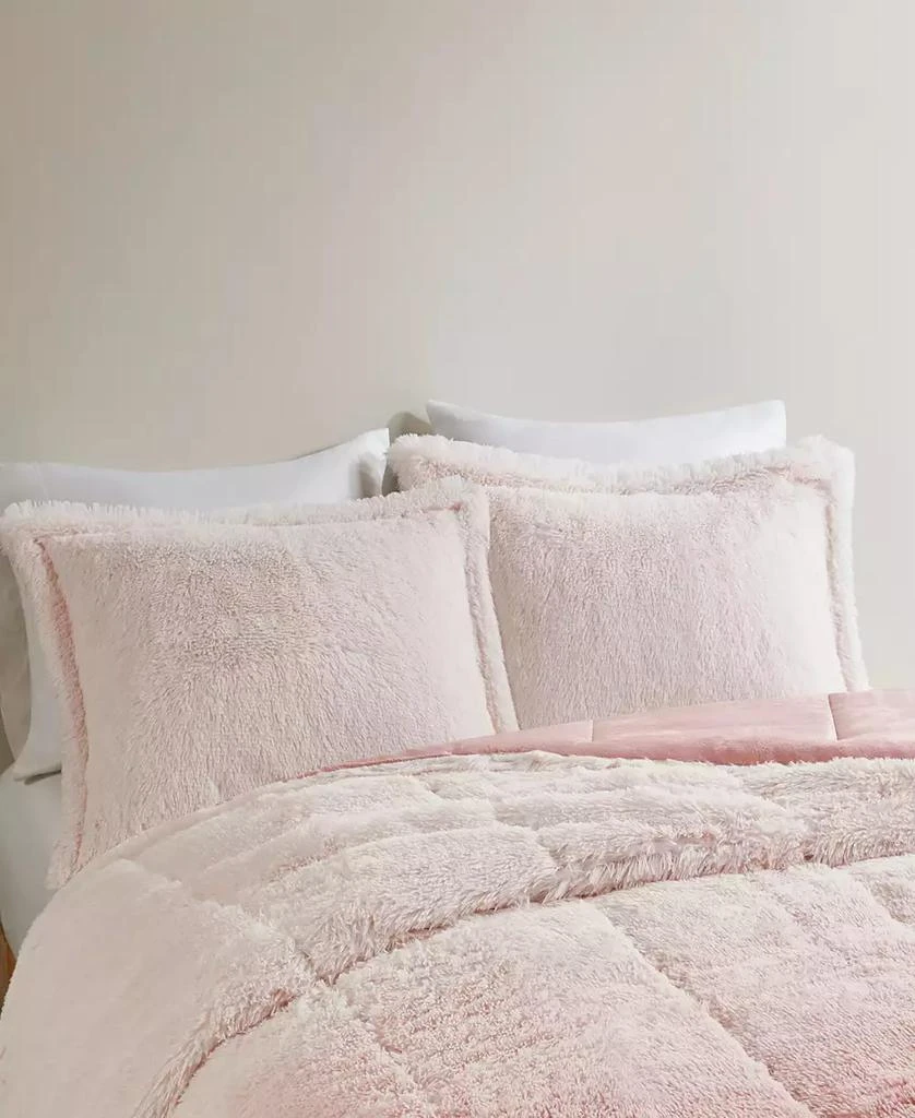 Macy's Brielle Ombre Shaggy Faux Fur 3-Pc. Comforter Set 5